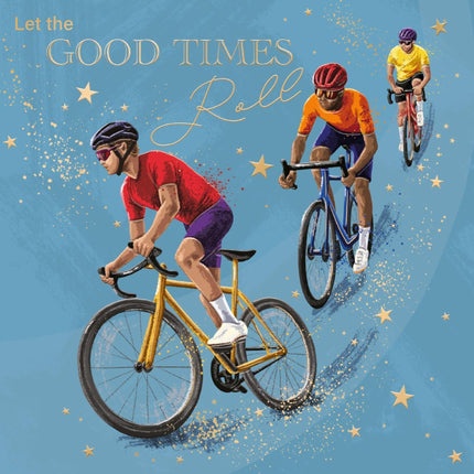 Birthday Card for Men - Stylish Biking Design - Premium Bicycle Birthday Greeting Card with Envelope for Cyclist