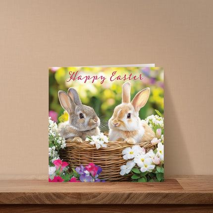 Easter Cards Pack of 6 - Cute Chicks & Bunny Rabbits Designs - 3 Each of 2 Designs - Assorted Premium Greeting Cards Multipack with Envelopes