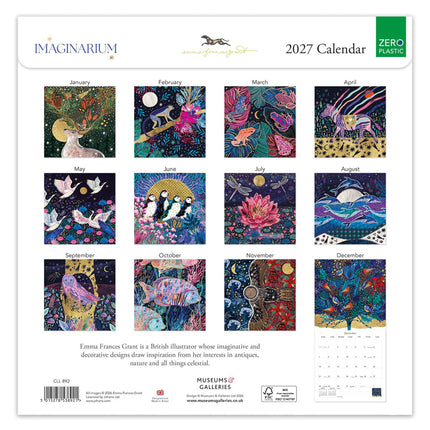 Imaginarium 2027 Calendar - Month to View Wall Calendar UK - 2027 Wall Planner and Personal Organiser for Home and Family
