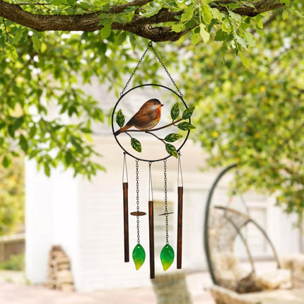 Widdop and Co Robin Wind Chime 72cm Hanging Garden Decoration