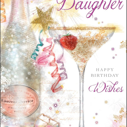 Birthday Card for a Special Daughter – Champagne & Cocktail Design