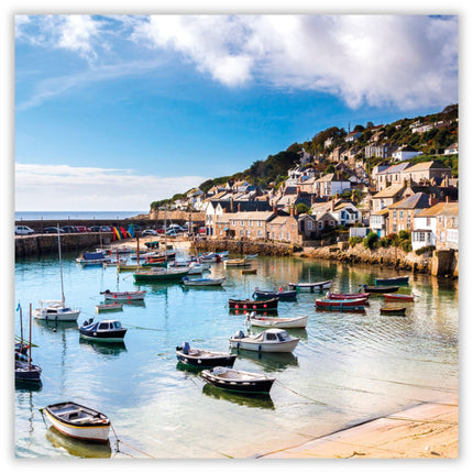 Birthday Card for Men or Women - Picturesque Harbour Design - Seaside Birthday Greeting Card