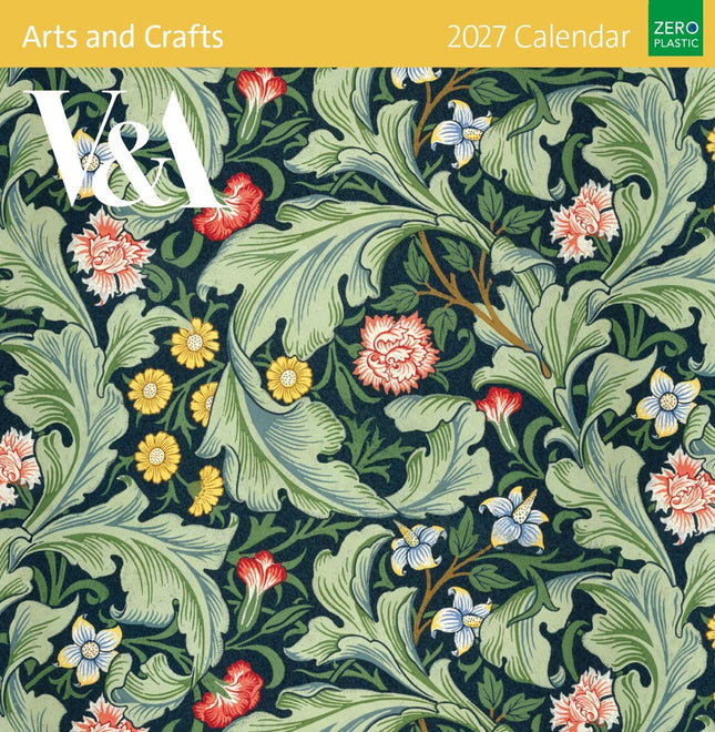 Arts and Crafts 2027 Calendar - Month to View Wall Calendar UK - 2027 Wall Planner and Personal Organiser for Home and Office