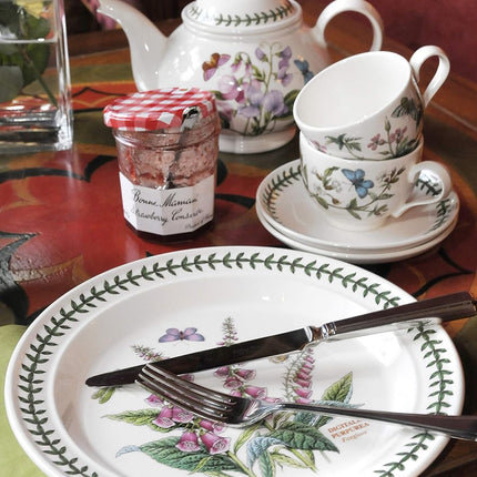 Portmeirion Botanic Garden Plate, Set of 6 - Various Floral Motifs on White Background