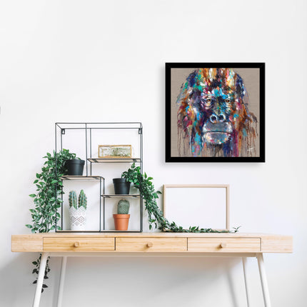 Small Framed Print - Nico The Gorilla by Louise Luton - Stunning Contemporary Artwork For The Home
