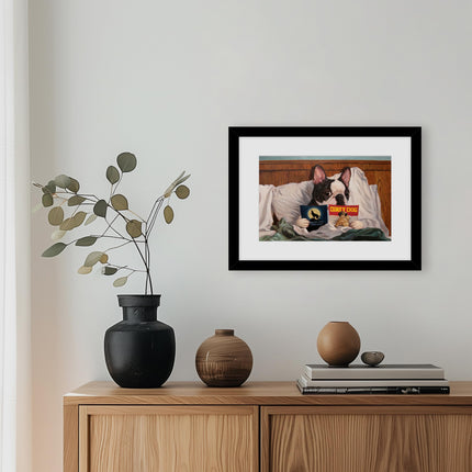 Funny Framed Print Wall Art, 43 x 33cm, Dirty Dog by Lucia Hefferman