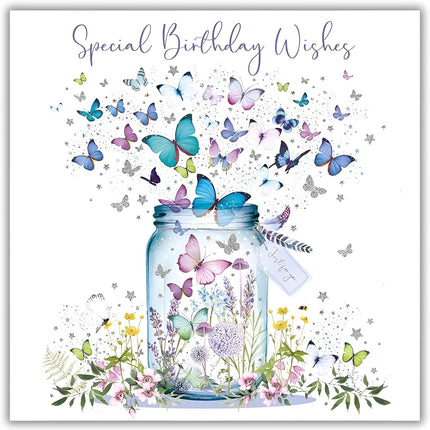 Birthday Card for Women – Butterfly Jar Design
