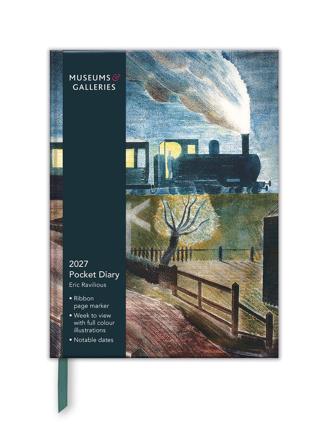 2027 A6 Pocket Diary - Week to View - British Scenes - Eric Ravilious Designs