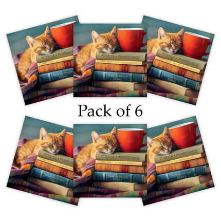 Blank Notecards for Cat Lovers Pack of 6 - Cute Cat Design - Premium Greeting Cards Multipack with Envelopes - Suitable for Birthday, Thank You & Other Occasions