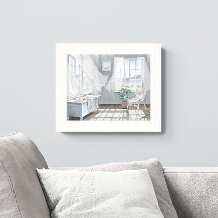 Artistic Coastal Framed Print – Beachfront Home Picture - ‘Salt Wind’ by Richard Macneil – Ready to Hang Wall Art - Seaside Themed Home Décor – 37cm x 31cm