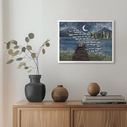 'Apart' Framed Print from Stacey McNeill's Fox Under the Moon Series