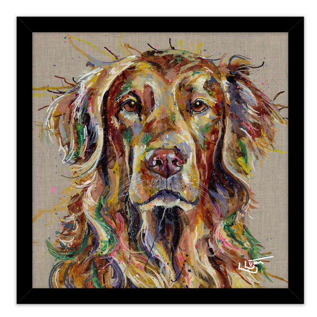 Dog Framed Print Wall Art, 43 x 43cm, Red Lab by Louise Luton