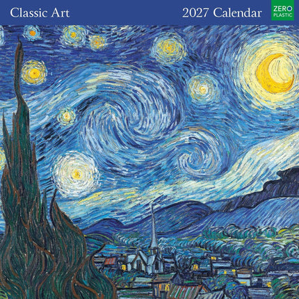 Classic Art 2027 Calendar - Month to View Wall Calendar UK - 2027 Wall Planner and Personal Organiser for Home and Family