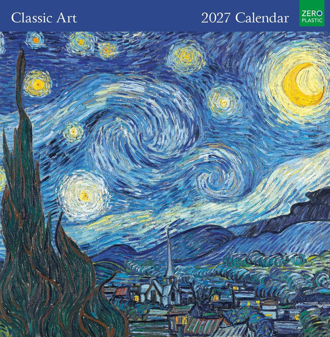 Classic Art 2027 Calendar - Month to View Wall Calendar UK - 2027 Wall Planner and Personal Organiser for Home and Family