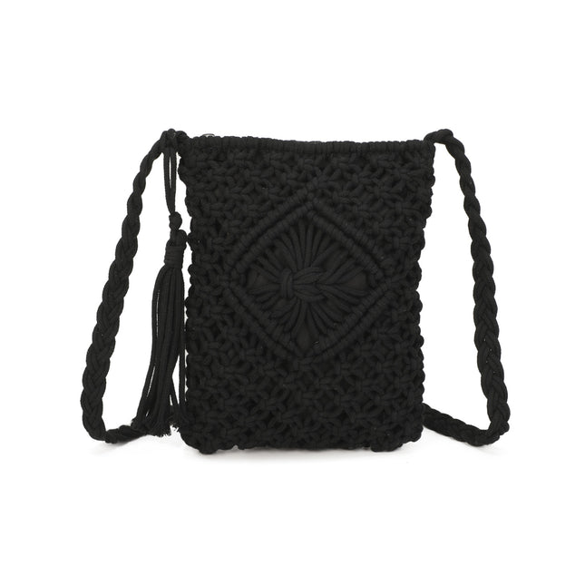 Crochet Zipped Crossbody Bag - Available in 6 Colours