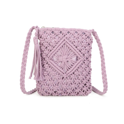 Crochet Zipped Crossbody Bag - Available in 6 Colours