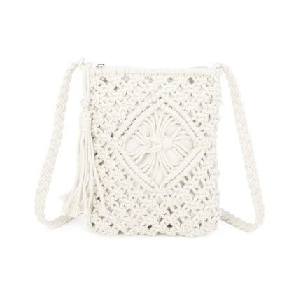 Crochet Zipped Crossbody Bag - Available in 6 Colours