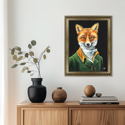 ‘Dapper Fox’ Framed Print by Louise Brown