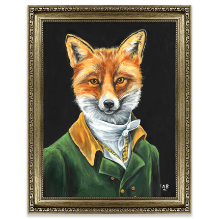 ‘Dapper Fox’ Framed Print by Louise Brown
