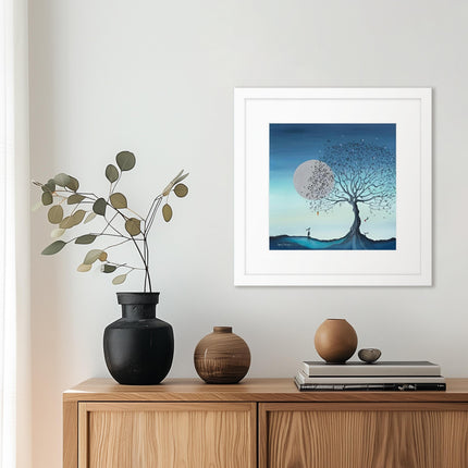 ‘Hope Moon I’ Framed Print by Catherine Stephenson