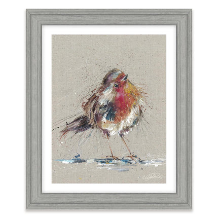 ‘Thinking of You' Redbreast Robin Framed Print by Nicola Jane Rowles