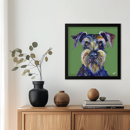 ‘Professor Schnauzer’ Framed Dog Print by Louise Luton