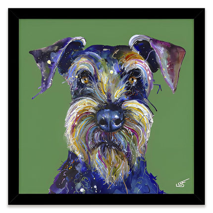 ‘Professor Schnauzer’ Framed Dog Print by Louise Luton