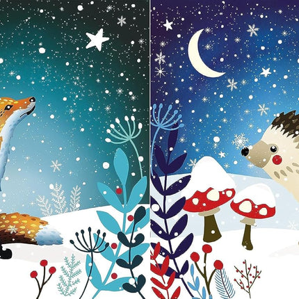 Charity Christmas Cards – Starlit Fox & Hedgehog Festive Design Pack