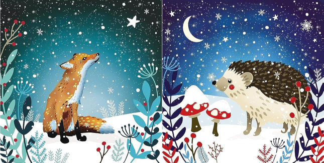 Charity Christmas Cards – Starlit Fox & Hedgehog Festive Design Pack