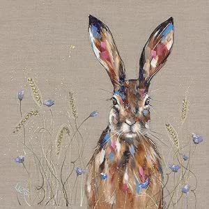 ‘Hare and Barley’ Canvas Wall Art by Louise Luton