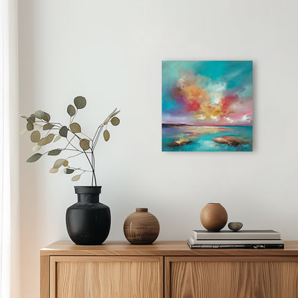 ‘Rosy Clouds’ Canvas Print by Anna Schofield