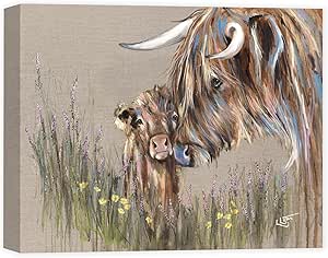 ‘Heather & Buttercup’ Canvas Print by Louise Luton