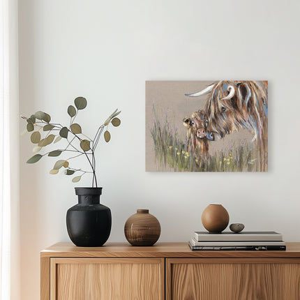 ‘Heather & Buttercup’ Canvas Print by Louise Luton