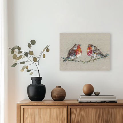 ‘Morning Gossip’ Canvas Print by Nicola Jane Rowles
