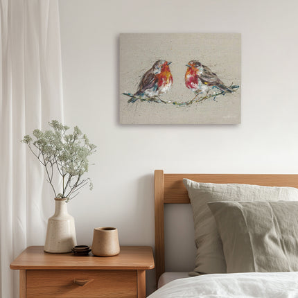 ‘Morning Gossip’ Canvas Print by Nicola Jane Rowles