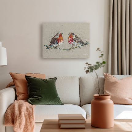 ‘Morning Gossip’ Canvas Print by Nicola Jane Rowles