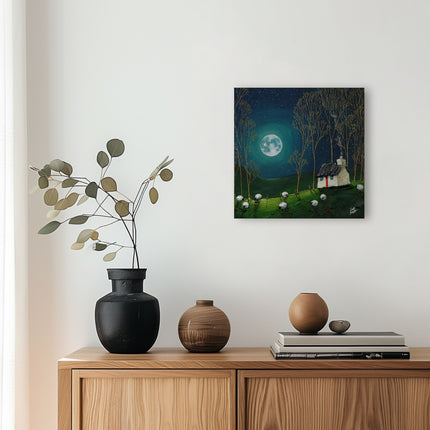 ‘Teal Glow’ Canvas Print by Geoff Beckett