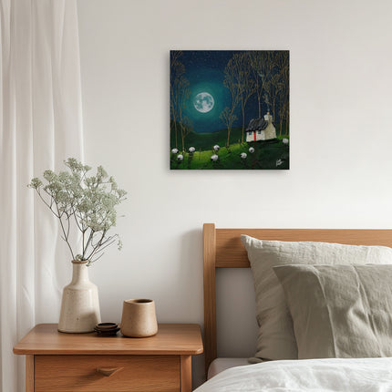 ‘Teal Glow’ Canvas Print by Geoff Beckett