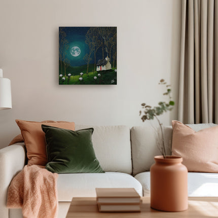 ‘Teal Glow’ Canvas Print by Geoff Beckett