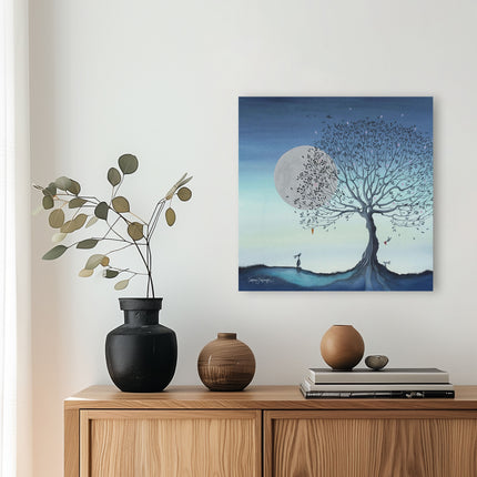 ‘Hope Moon I’ Canvas Print by Catherine J Stephenson