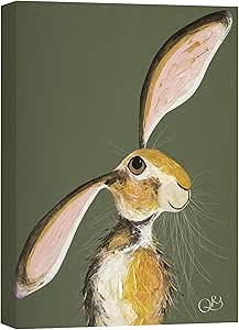 ‘Maisie’ Artistic Hare Canvas Wall Art by Quinn Russell