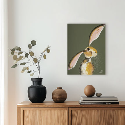 ‘Maisie’ Artistic Hare Canvas Wall Art by Quinn Russell