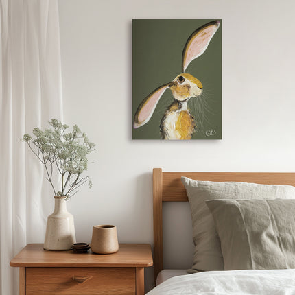 ‘Maisie’ Artistic Hare Canvas Wall Art by Quinn Russell