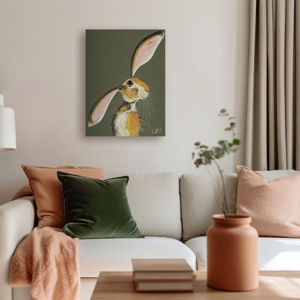 ‘Maisie’ Artistic Hare Canvas Wall Art by Quinn Russell