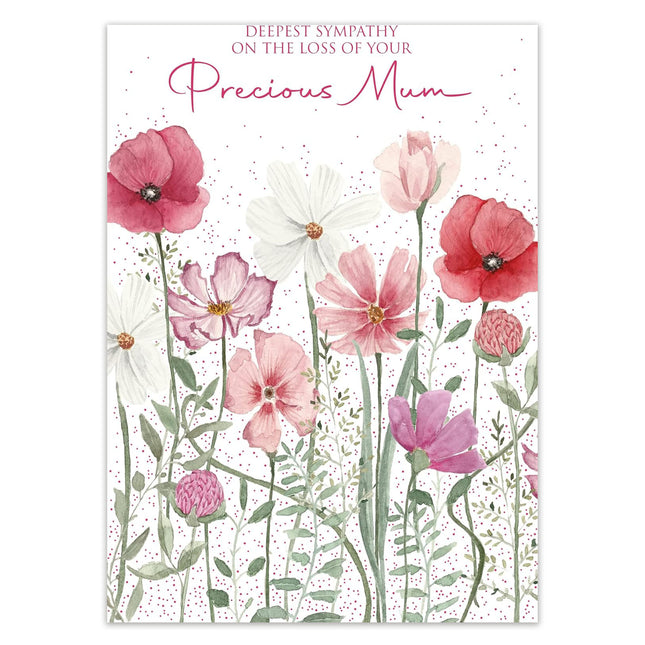 Sympathy Card for Mum – Floral & Loving Words Design