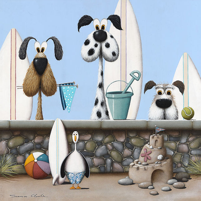 ‘Beach Boys' Canvas Print by Simon Clarke
