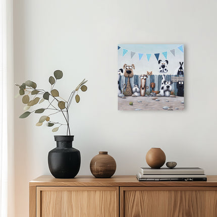 ‘No Ball Games' Canvas Print by Simon Clarke