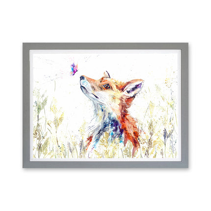 ‘The Fox and Butterfly ’ Framed Print by Nicola Jane Rowles