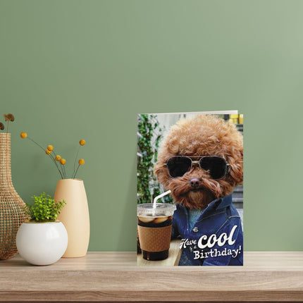 Birthday Card for Men or Women – Funny Dog with Sunglasses Chill Design