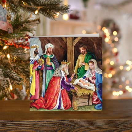 Charity Christmas Cards – Religious Nativity Scene Design, Pack of 6